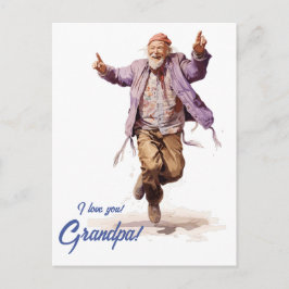 Gefeliciteerd met de opa-dag, persoonlijk.  briefkaart