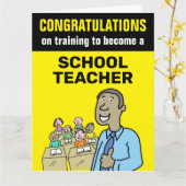 Gefeliciteerd met de opleiding tot Schoolleraar Kaart (Gele Bloem)