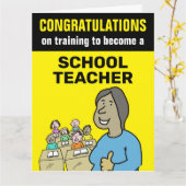 Gefeliciteerd met de opleiding tot Schoolleraar Kaart (Gele Bloem)