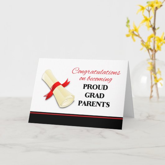 Gefeliciteerd met de ouders van Afstuderen Kaart (Gele Bloem)