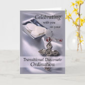 Gefeliciteerd met de overgangsregeling voor diacon kaart (Gele Bloem)