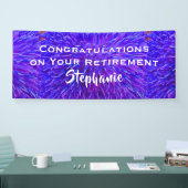 Gefeliciteerd met de Paarse Floral Closeup Spandoek (Beurs)