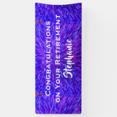 Gefeliciteerd met de Paarse Floral Closeup Spandoek (Verticaal)