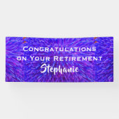 Gefeliciteerd met de Paarse Floral Closeup Spandoek (Horizontaal)