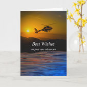 Gefeliciteerd met de pensionering met de helikopte kaart (Gele Bloem)