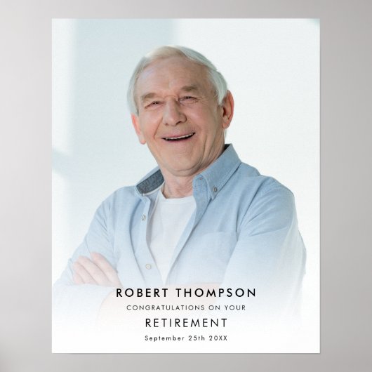 Gefeliciteerd met de pensionering naam foto-overla poster (Voorkant)