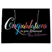 Gefeliciteerd met de pensionering van leraren groot cadeauzakje (Voorkant)