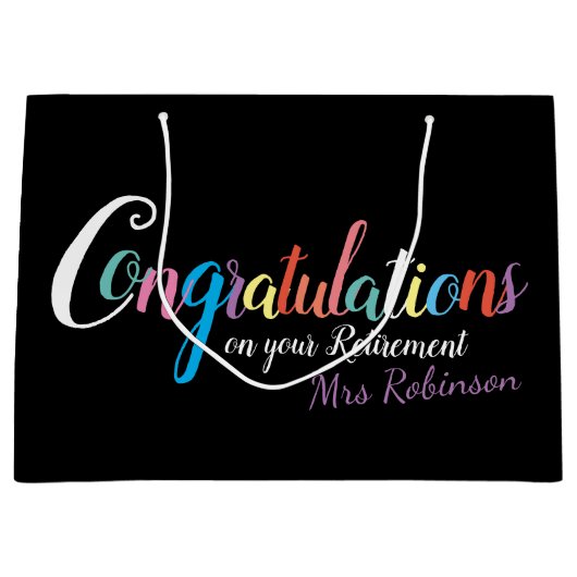 Gefeliciteerd met de pensionering van leraren groot cadeauzakje (Voorkant)