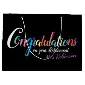 Gefeliciteerd met de pensionering van leraren groot cadeauzakje (Achterkant)