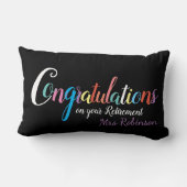 Gefeliciteerd met de pensionering van leraren kussen (Achterkant)