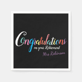 Gefeliciteerd met de pensionering van leraren servet