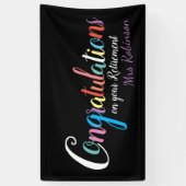 Gefeliciteerd met de pensionering van leraren spandoek (Verticaal)