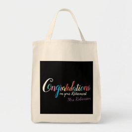 Gefeliciteerd met de pensionering van leraren tote bag