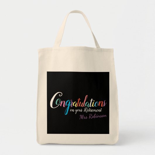 Gefeliciteerd met de pensionering van leraren tote bag (Voorkant)
