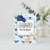 Gefeliciteerd met de politie briefkaart (Staand voorkant)