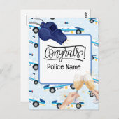 Gefeliciteerd met de politie briefkaart (Voorkant / Achterkant)