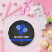 Gefeliciteerd met de politiepartij papieren bordje (Feest)