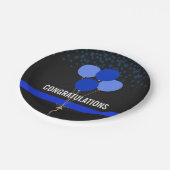 Gefeliciteerd met de politiepartij papieren bordje (Gekanteld)