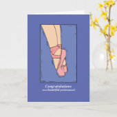 Gefeliciteerd met de prachtige balletprestaties kaart (Gele Bloem)