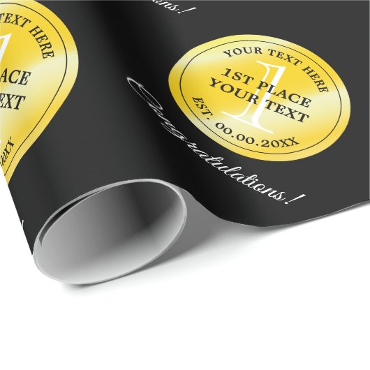 Gefeliciteerd met de prijs voor een gouden medaill cadeaupapier (Rol Hoek)