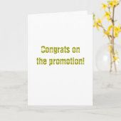 Gefeliciteerd met de promotie! kaart (Gele Bloem)