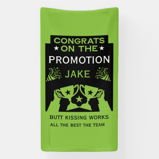 Gefeliciteerd met de promotie spandoek (Verticaal)