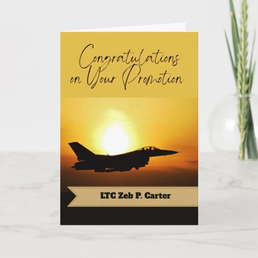 Gefeliciteerd met de promotie van luitenant-kolone kaart (Voorkant)