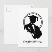 Gefeliciteerd met de retro afstuderen briefkaart (Voorkant / Achterkant)