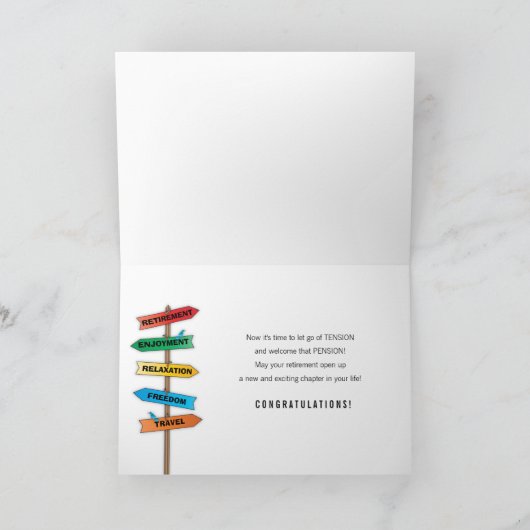 Gefeliciteerd met de richtingaanwijzers van de Pen Kaart (Binnen)