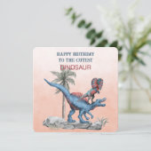 Gefeliciteerd met de Schattigee DINOSAURUS (Staand voorkant)