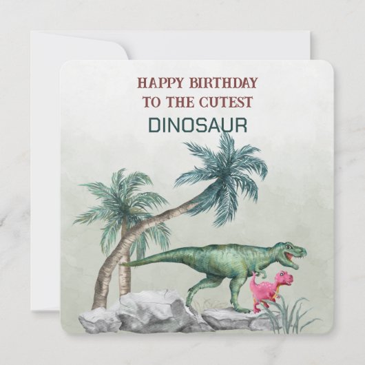 Gefeliciteerd met de Schattigee DINOSAURUS (Voorkant)