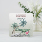 Gefeliciteerd met de Schattigee DINOSAURUS (Staand voorkant)