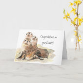 Gefeliciteerd met de scheiding van zegels van goed kaart (Gele Bloem)