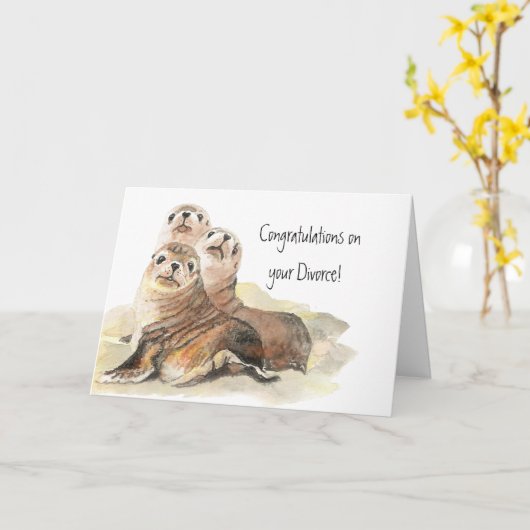 Gefeliciteerd met de scheiding van zegels van goed kaart (Gele Bloem)