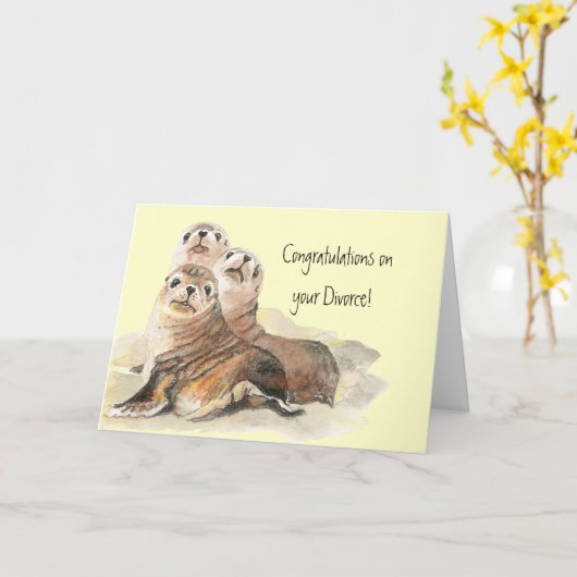 Gefeliciteerd met de scheiding van zegels van goed kaart (Gele Bloem)