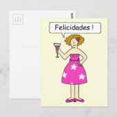 Gefeliciteerd met de Spaanse Felicidades Briefkaart (Voorkant / Achterkant)