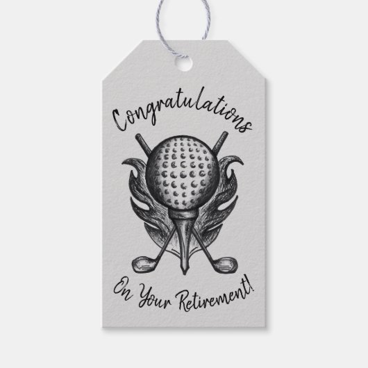 Gefeliciteerd met de T-shirt Golf Ball van de pens Cadeaulabel (Voorkant)