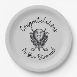 Gefeliciteerd met de T-shirt Golf Ball van de pens Papieren Bordje