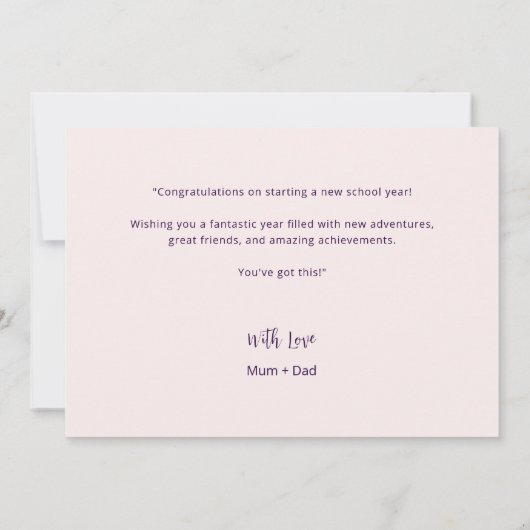 Gefeliciteerd met de terugkeer naar school Flat Ka (Achterkant)