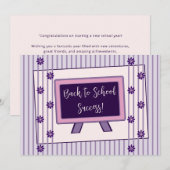 Gefeliciteerd met de terugkeer naar school Flat Ka (Voorkant / Achterkant)