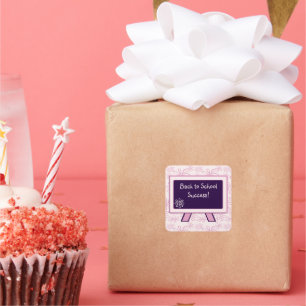 Gefeliciteerd met de terugkeer naar school Kaart Vierkante Sticker