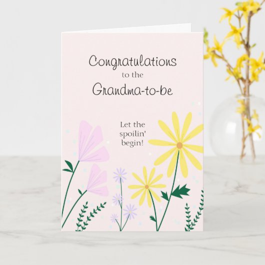 Gefeliciteerd met de toekomstige Kaart (Gele Bloem)