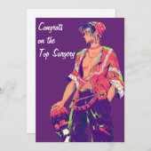 Gefeliciteerd met de Top Surgery FTM Feestdagenkaart (Voorkant / Achterkant)