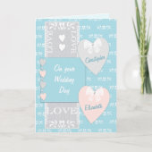 Gefeliciteerd met de troep op de dag van het huwel kaart (Voorkant)