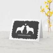 Gefeliciteerd met de trouwerij van Australian Shep Kaart (Gele Bloem)