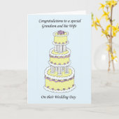 Gefeliciteerd met de trouwerij van kleinzoon en zi kaart (Gele Bloem)