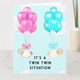 Gefeliciteerd met de tweeling kaart