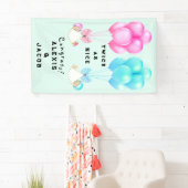 Gefeliciteerd met de Twins Baby Shower Spandoek (Insitu)