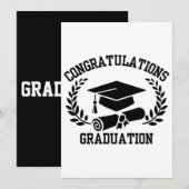 Gefeliciteerd met de uitnodiging voor de afstudere (Voorkant / Achterkant)