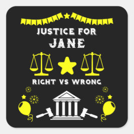 Gefeliciteerd met de uitspraak van het Hof Vierkante Sticker